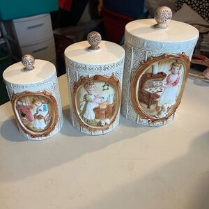 Sears, Roebuck and Co. 1978 Hand Painted Ceramic / Porcelain Japan Set Of 3